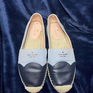 Kate Spade Navy and Beige Espadrilles
